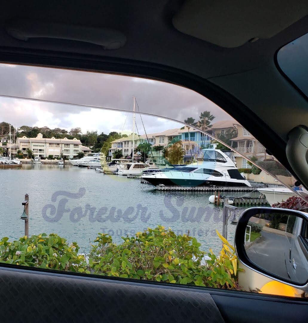 Yachts moored in a marina in Barbados